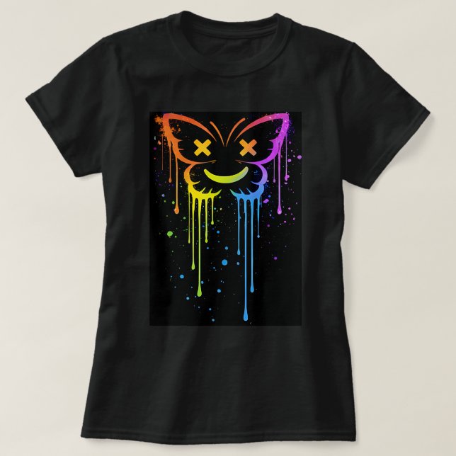 Camiseta Butterfly Tees Co. Gradient Butterfly Drip 0047734 (Diseño del anverso)