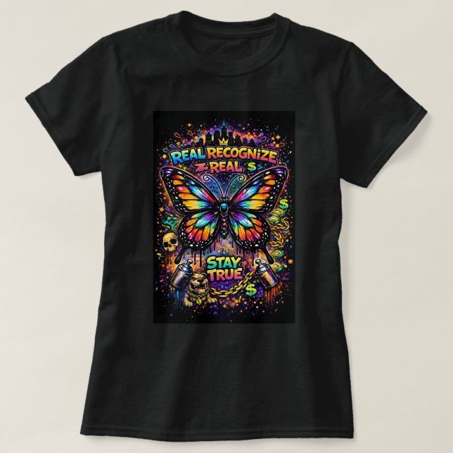 Camiseta Butterfly Tees Co Graffiti Butterfly 0047 (Diseño del anverso)