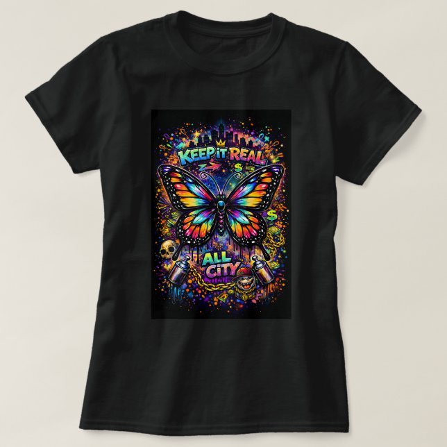 Camiseta Butterfly Tees Co Graffiti Butterfly 0047 (Diseño del anverso)