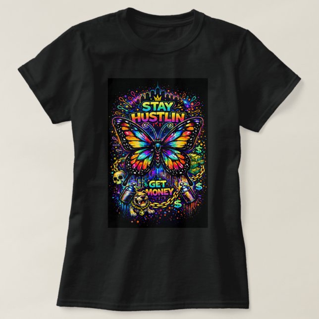 Camiseta Butterfly Tees Co Graffiti Butterfly 0047 (Diseño del anverso)
