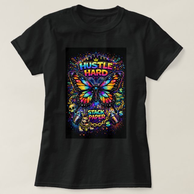 Camiseta Butterfly Tees Co Graffiti Butterfly 0047 (Diseño del anverso)