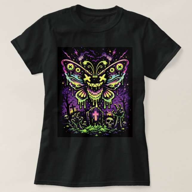 Camiseta Butterfly Tees Co. Graveyard Butterfly 0047762 (Diseño del anverso)