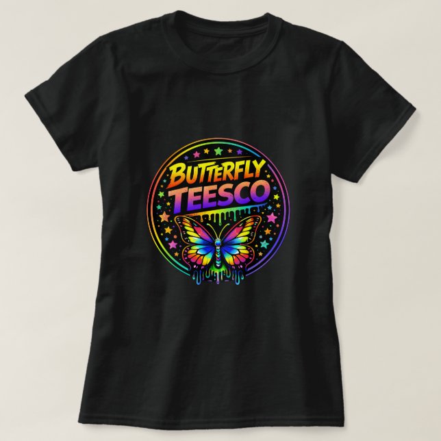 Camiseta Butterfly TEESCO Graffiti Butterfly 00478 (Diseño del anverso)