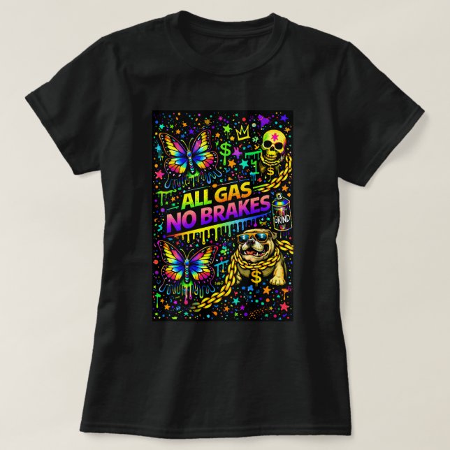 Camiseta Butterfly TEESCO Graffiti Butterfly 00478 (Diseño del anverso)