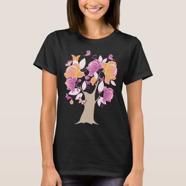 Camiseta Butterfly Tree Beautiful Butterfly Tree Butterflie (Anverso)