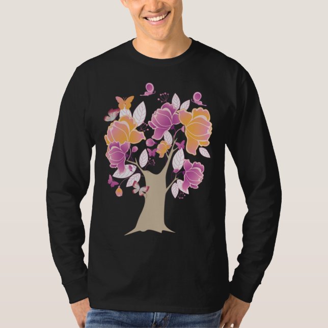Camiseta Butterfly Tree Beautiful Butterfly Tree Butterflie (Anverso)