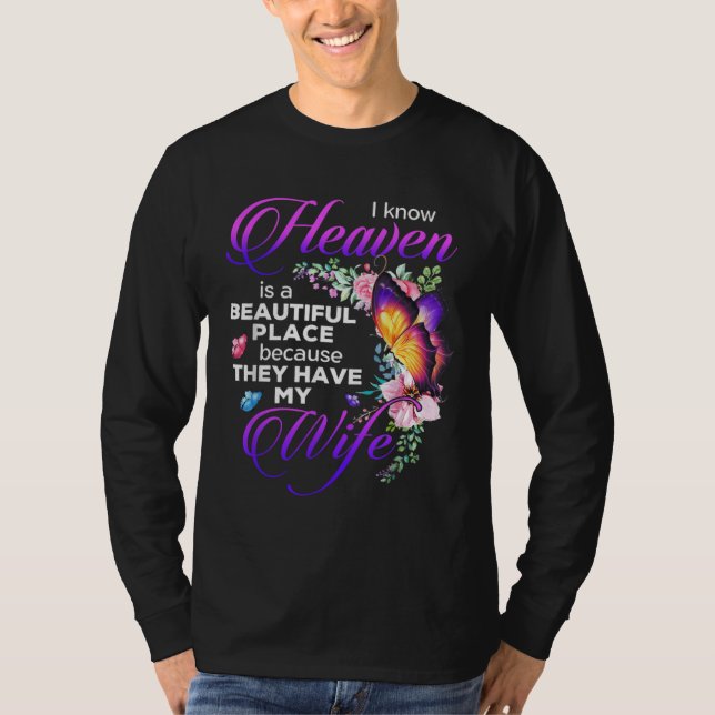 Camiseta Butterfly Wife In Heaven Beautiful Place Angel Gua (Anverso)