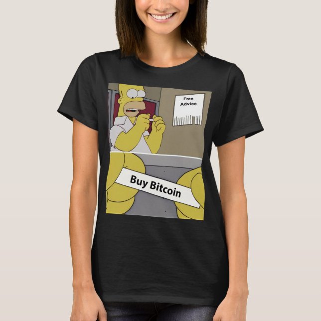 Camiseta Buy Bitcoin Meme |Funny Crypto Cartoon Art T-Shirt (Anverso)