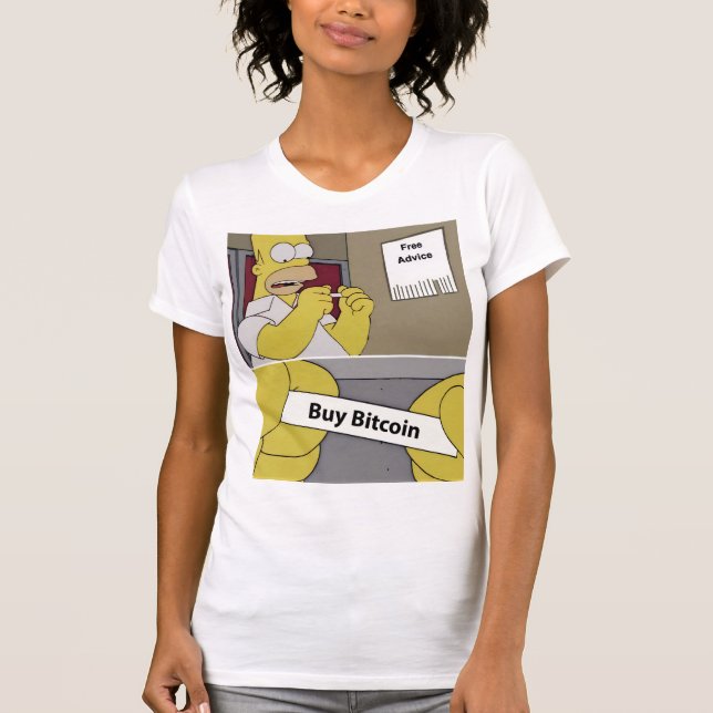 Camiseta Buy Bitcoin Meme |Funny Crypto Cartoon Art T-Shirt (Anverso)