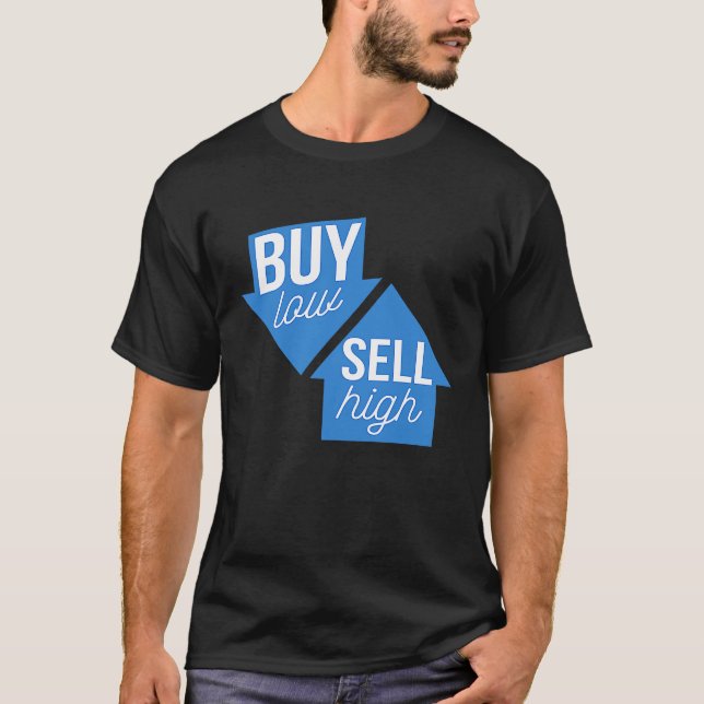Camiseta Buy Low Sell High Options Trading Beginner Investo (Anverso)