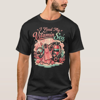 Camiseta Buzo Chica Buceo Necesito Mi Vitamina