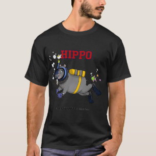 Camiseta Buzo de buceo de hipopótamo