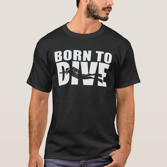 Camiseta Buzo de buceo Nacido para bucear (Anverso)