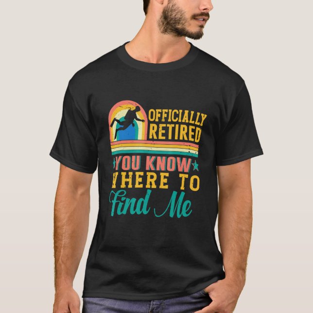 Camiseta Buzo de buceo retirado Pun retro (Anverso)