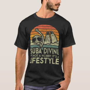 Camiseta Buzo de buceo retro estilo de vida Buzo de buceo