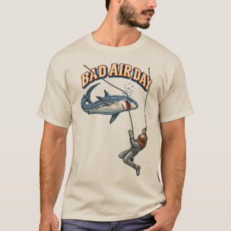 Camiseta Buzo de casco vintage y un gran tiburón blanco URM