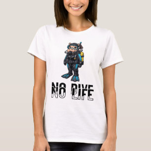 Camiseta Buzo de hipopótamo bajo el agua Buceo 