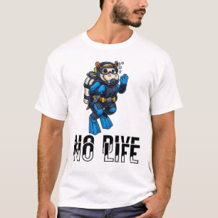 Camiseta Buzo de hipopótamo bajo el agua Buceo