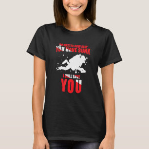 Camiseta Buzo de Rescate Hundido Profundo Buzo Scuba