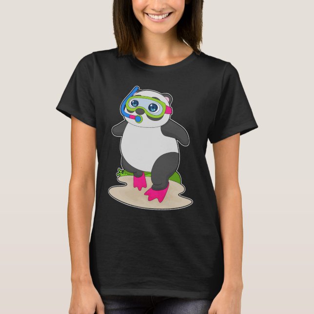 Camiseta Buzo de Snorkel Panda Buceo (Anverso)