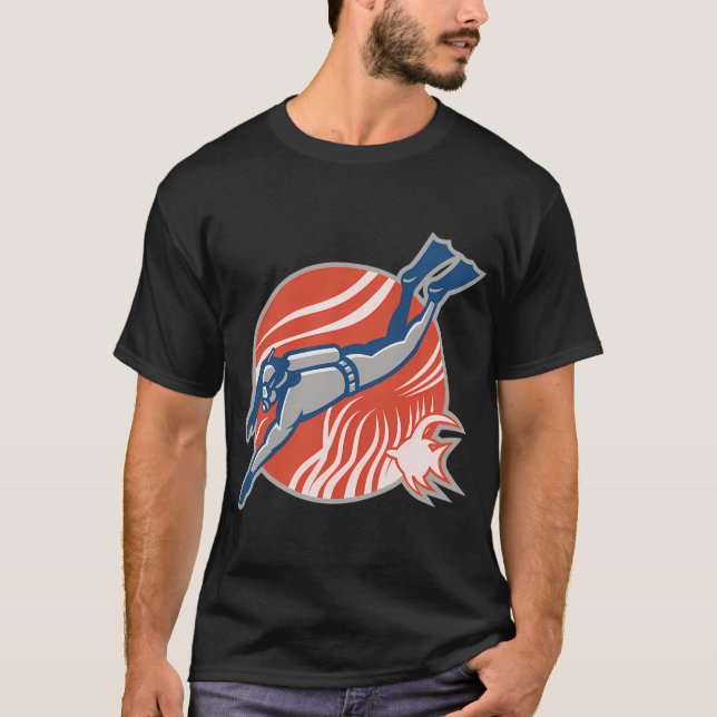Camiseta Buzo Diving Retro (Anverso)