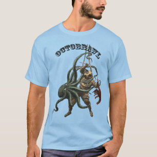 Camiseta Buzo vintage con un pulpo y una langosta URM