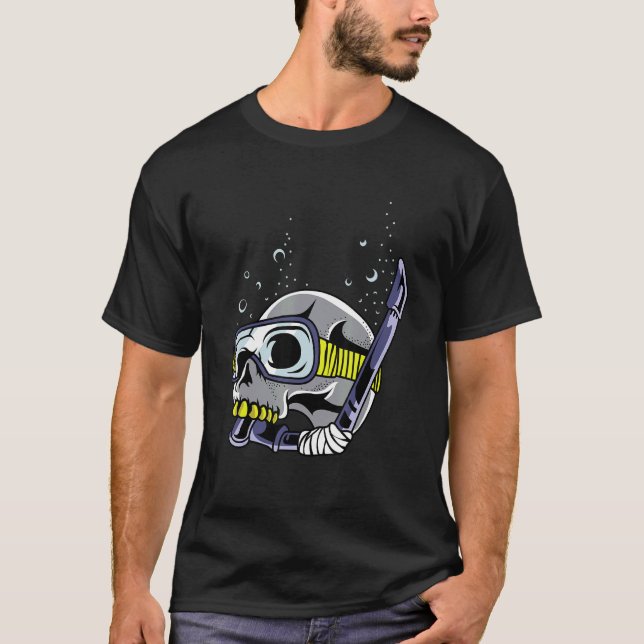 Camiseta Buzos de Cuevas de Buceo de Cráneos (Anverso)
