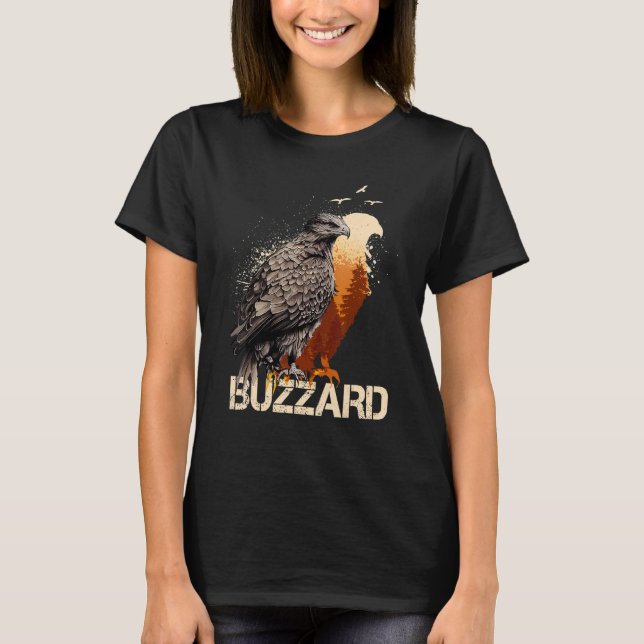 Camiseta Buzzard Scavenger Vulture Bird Vintage Forest (Anverso)