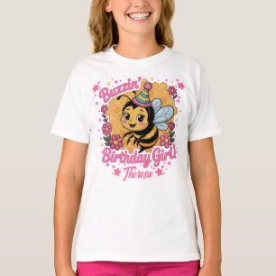 Camiseta Buzzin 'Birthday Chica Bee Theme Cute Bee Lover
