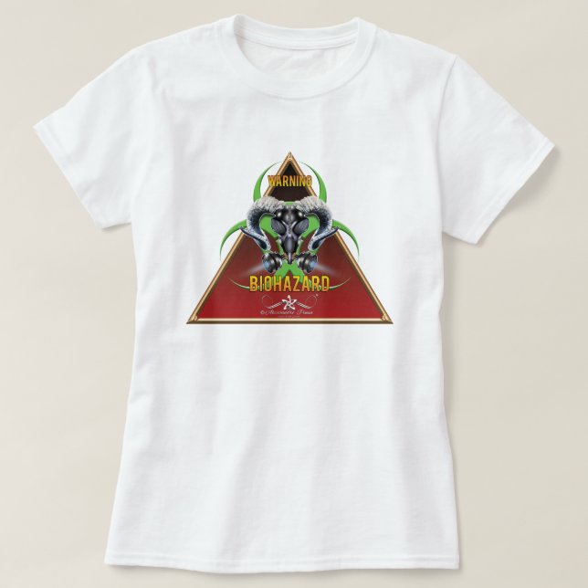 CAMISETA ¡BW! ¡ADVERTENCIA DE BIOPELIGRO! CALAVERA (Diseño del anverso)