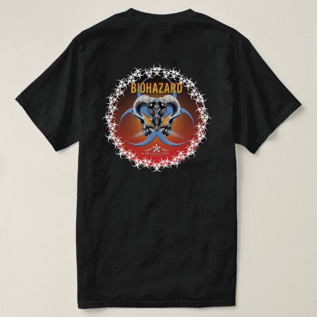 CAMISETA ¡BW! ¡ADVERTENCIA DE BIOPELIGRO! CALAVERA (Reverso del diseño)