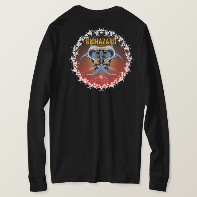 CAMISETA ¡BW! ¡ADVERTENCIA DE BIOPELIGRO! CALAVERA (Reverso del diseño)