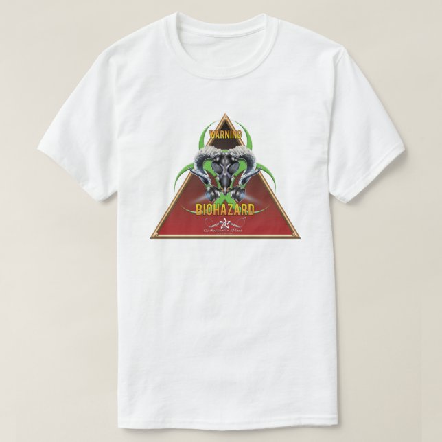 CAMISETA ¡BW! ¡ADVERTENCIA DE BIOPELIGRO! CALAVERA (Diseño del anverso)
