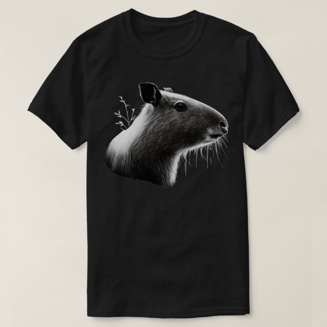 Camiseta BW Capybara (Diseño del anverso)