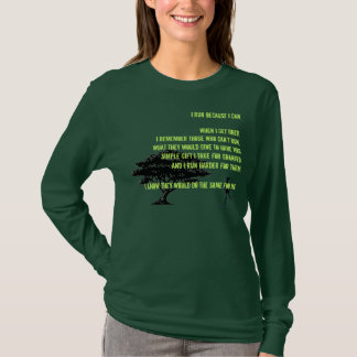 Camiseta BW-familia-árbol, hembra, corro porque puedo. Whe…