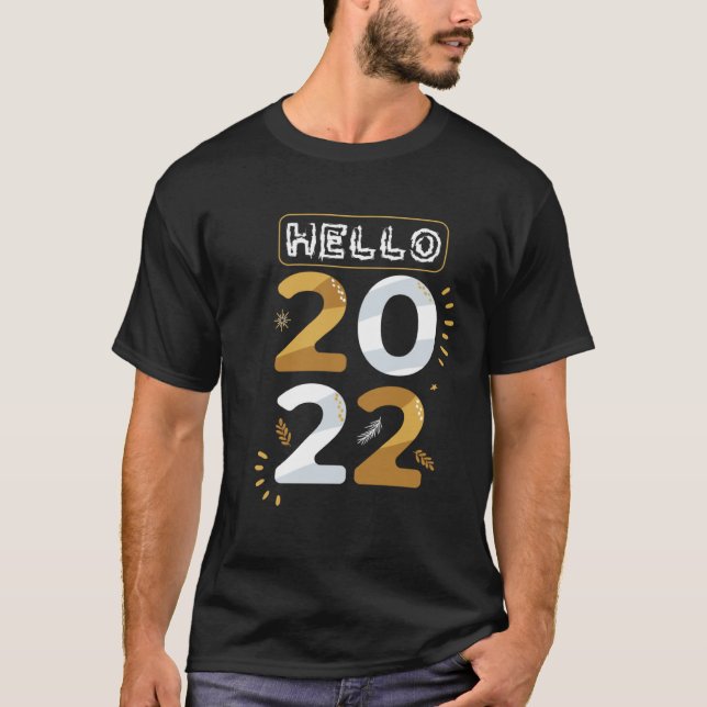 Camiseta bye 2021 Hello 2022 Happy New Year  Christmas Xmas (Anverso)