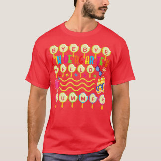 Camiseta Bye Bye Kindergarten Hola profesor de verano