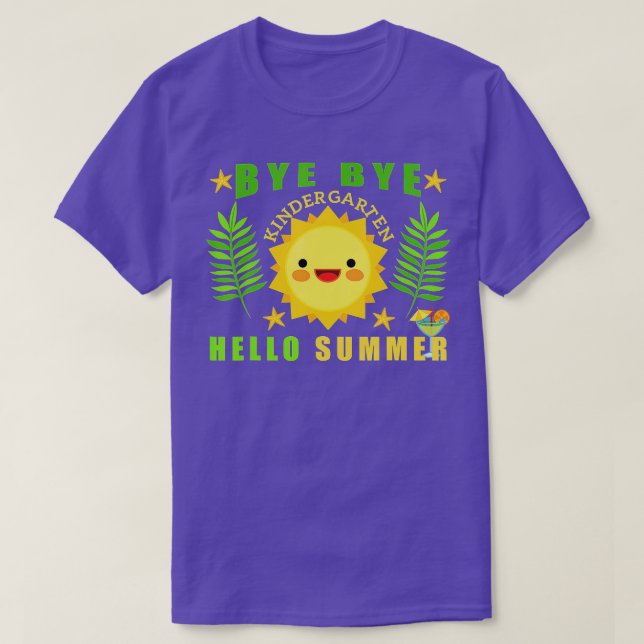 Camiseta Bye Bye Kindergarten Hola Summer, profesor de Funn (Diseño del anverso)