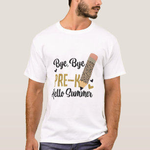 Camiseta Bye Bye Pre-K Hello Summer Beach Summer Break