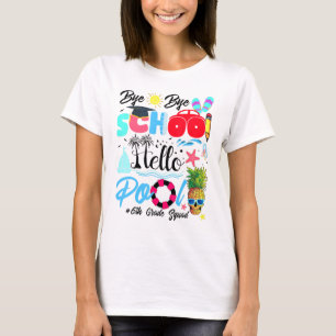 Camiseta Bye Bye School Hello Pool A Summer Break 6Grado