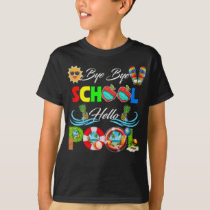 Camiseta Bye Bye School Hello Pool Shirt Teacher Squad Summ