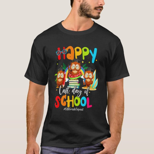 Camiseta Bye Bye School Hello Pool Summer Owl 6thgradesqua (Anverso)
