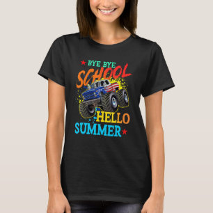 Camiseta Bye Bye School Hello Summer Monster Truck Last Day