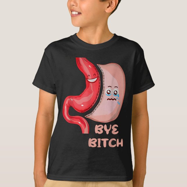 Camiseta Bye Funny Gastric Sleeve Surgery Stomach  (Anverso)
