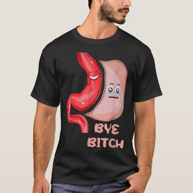 Camiseta Bye Funny Gastric Sleeve Surgery Stomach  (Anverso)