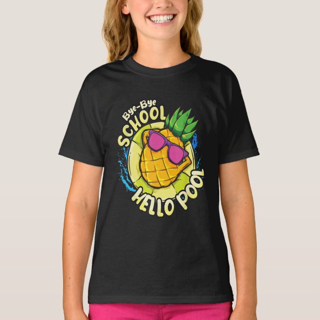 Camiseta Bye School Hello Pool (Anverso)