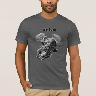 Camiseta “Bye, Son!” Skydiving Bison Pun – Funny Animal