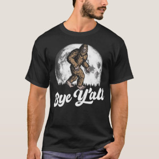 Camiseta Bye Y'All Funny Southern Sasquatch Moon Introvert