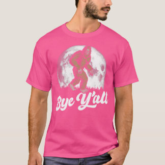 Camiseta Bye Y'All Funny Southern Sasquatch Moon Introvert