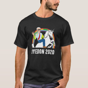 Camiseta ByeDon 2020 Joe Biden Riding Unicorn Gracioso Bye 